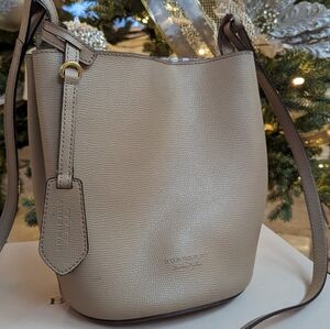 Burberry calfskin " Lorne" bucket crossbody bag